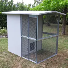 Caseta para Gato Exterior con paneles aislantes y jaula