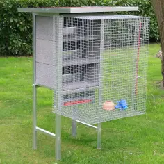Jaula para palomas 3 parejas con nidos y accesorios
