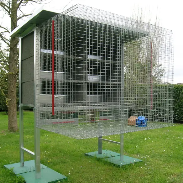 Jaula para palomas 6 parejas con nidos y accesorios