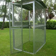 Voladera exterior para aves como loros gallinas y faisanes 2