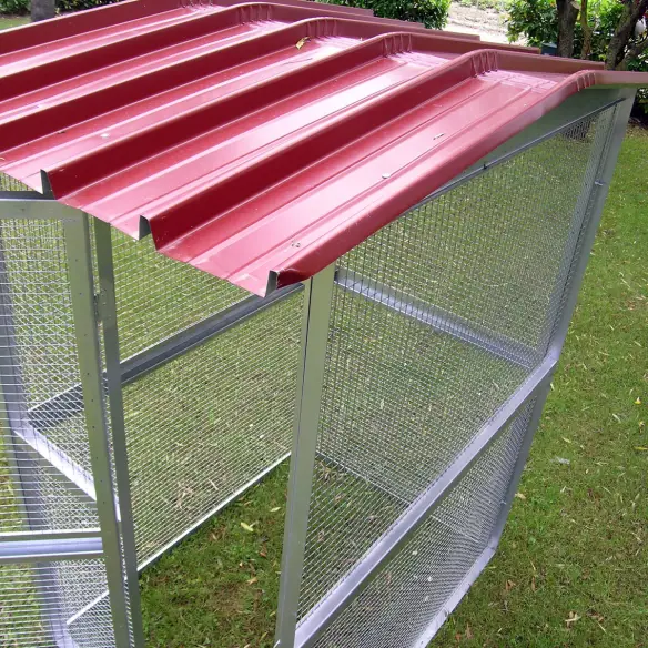 Techo de la voladera exterior para loros gallinas y faisanes