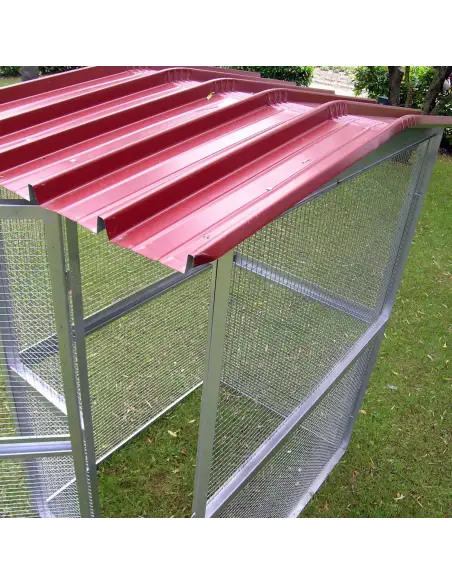 Techo de la voladera exterior para loros gallinas y faisanes