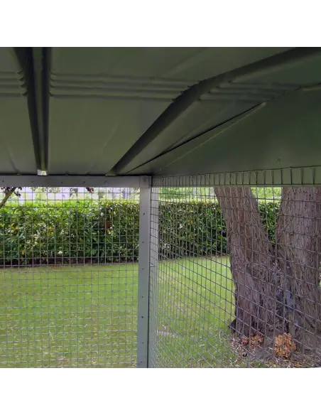 Techo de la voladera exterior para loros gallinas y faisanes