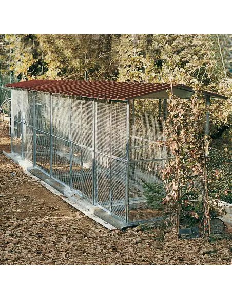 Voladeras exteriores montadas en serie para aves