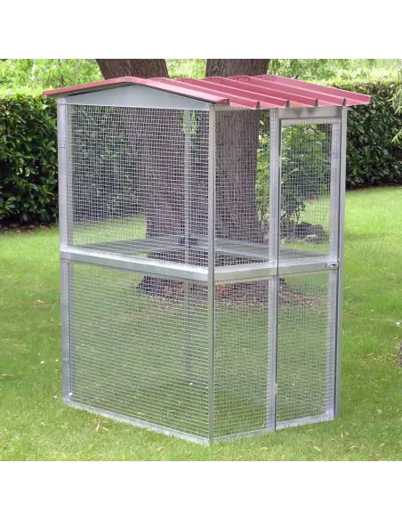 Voladera exterior para aves como loros gallinas y faisanes
