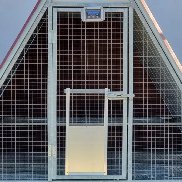 Abridor automático montado con la puerta cerrada