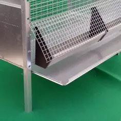 Jaula para polluelos con comederos y bandeja 2
