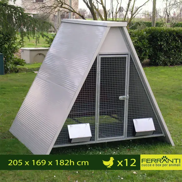 Gallinero exterior elevado para 12 gallinas con accesorios