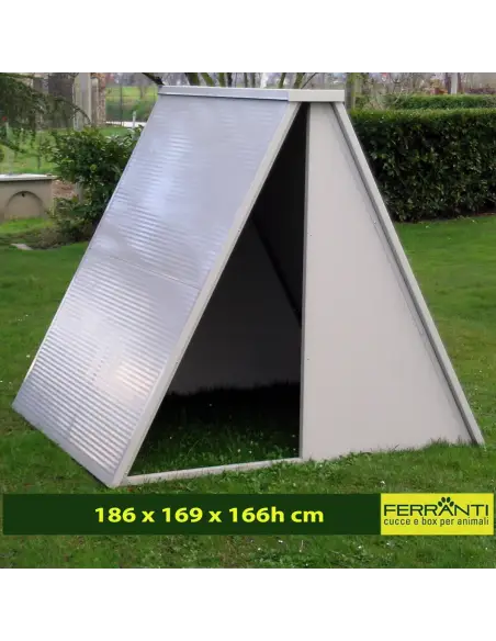 Refugio aislante de panel sándwich para cerdo oveja y cabra - 186 x 169 x 166h cm Pequeño