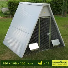 Gallinero exterior de suelo para 12 o 20 gallinas con accesorios 2