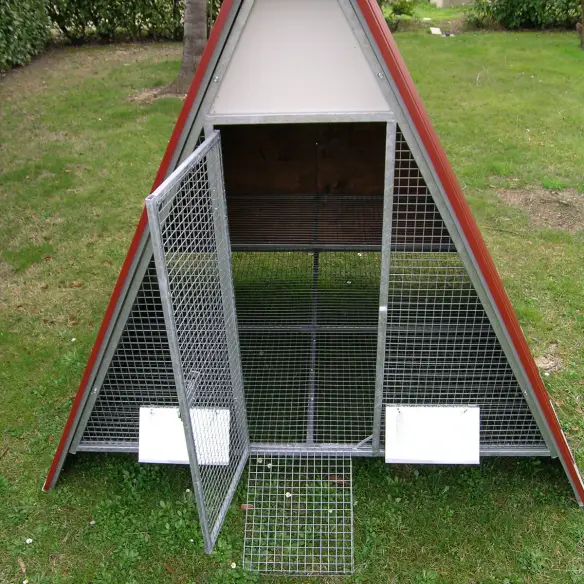 Entrada del gallinero elevado para gallinas