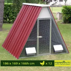 Gallinero de suelo para 12 o 20 gallinas con accesorios 2
