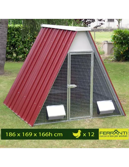 Gallinero de suelo para 12 gallinas con accesorios