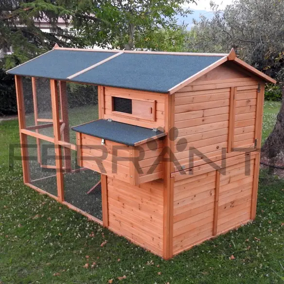 Gallinero de madera para 10 gallinas con nido triple