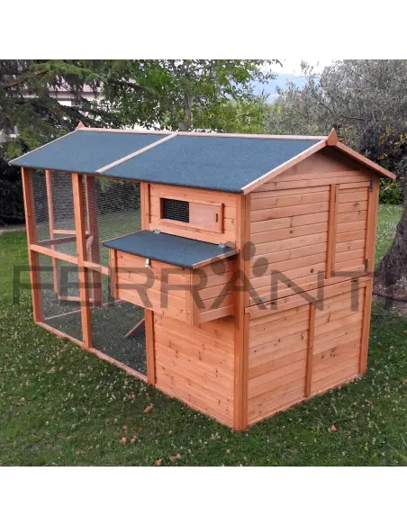 Gallinero de madera para 10 gallinas con nido triple