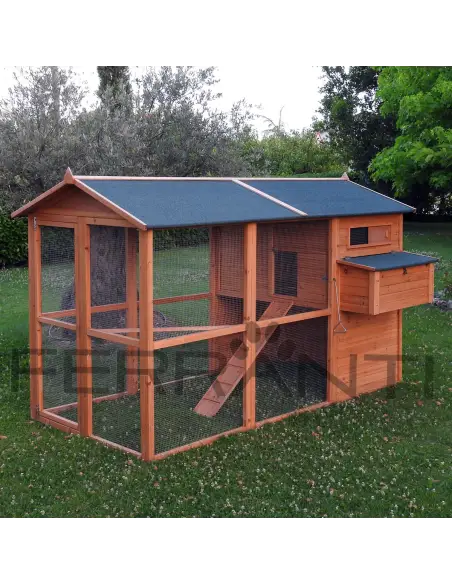 Gallinero de madera para 10 gallinas con nido triple