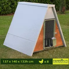 Gallinero exterior aislado para 8 gallinas con accesorios 2