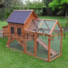 Gallinero móvil de madera con ruedas para 4 gallinas