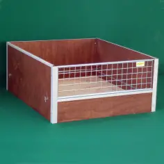 Paridera para perros de madera con borde antiaplastamiento