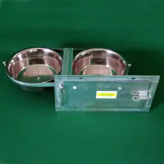 Comedero para perro giratorio doble abierto con sistema antivuelco 2
