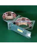 Comedero para Perro Giratorio Doble con Sistema Antivuelco