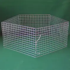 Panel individual de corral para cachorros de malla galvanizada 2
