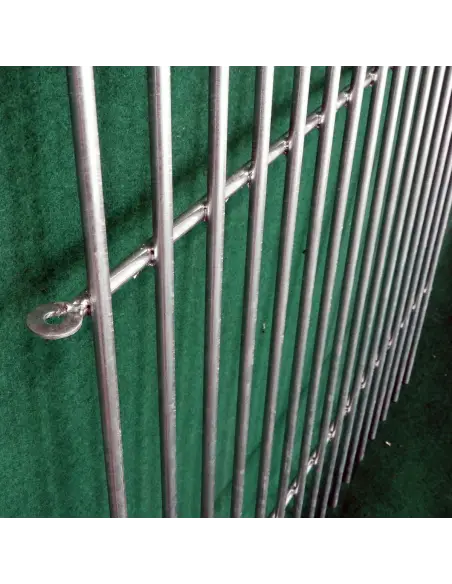 Panel individual de corral para cachorros de barrotes galvanizados