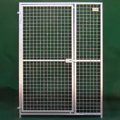 Puerta de perrera de malla galvanizada ancho 120 cm