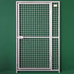 Puerta de perrera de malla galvanizada ancho 120 cm 2