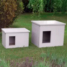 Caseta exterior aislada para perros pequeños y medianos