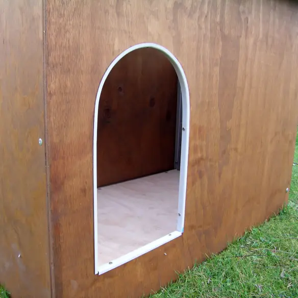 Entrada de casa para perros grandes de madera Collie