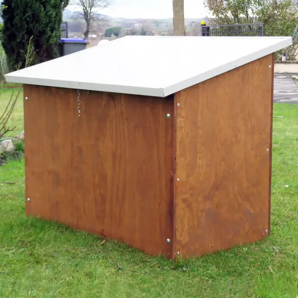 Parte trasera de casa para perros grandes de madera Collie