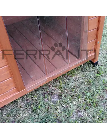 Entrada de caseta de madera para perros medianos Entrada de caseta de madera para perros medianos