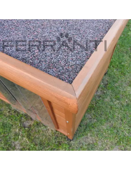 Techo abatible de caseta de madera para perros medianos Techo abatible de caseta de madera para perros medianos