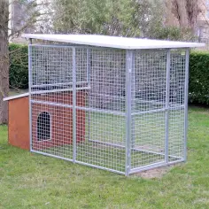 Perrera box para perros modelo Eco con casa para perros modelo Collie con techo
