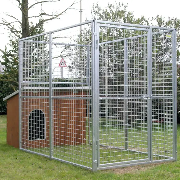 Perrera box para perros modelo Eco con casa para perros modelo Collie sin techo