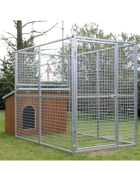 Perrera box para perros modelo Eco con casa para perros modelo Collie sin techo