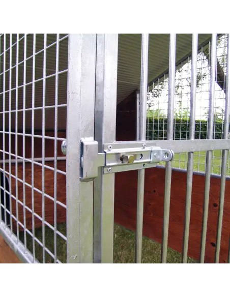 Cierre con candado de perrera box para perros modelo Labrador