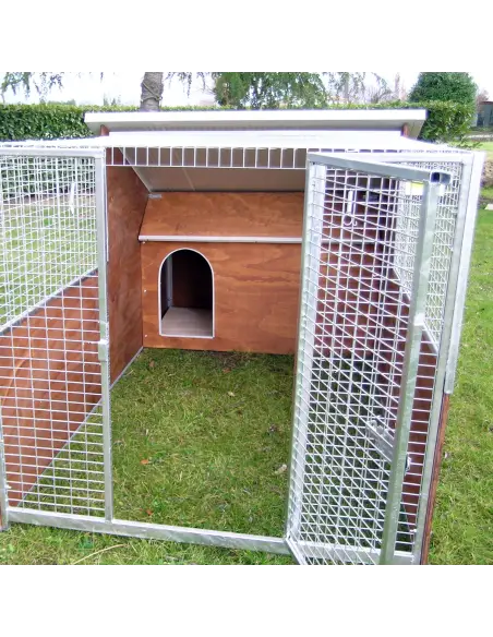 Zona de día en perrera box para perros modelo Cocker Zona de día en perrera box para perros modelo Cocker