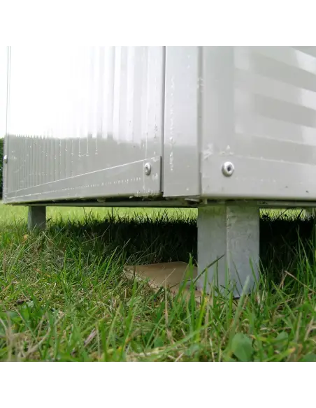 Plataforma elevada para casetas de perros de madera y acero