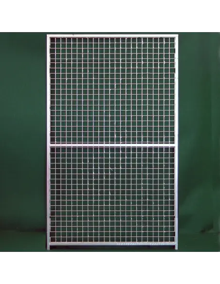 Panel de perrera de malla galvanizada ancho 120x200h cm Panel de perrera de malla galvanizada ancho 120x200h cm