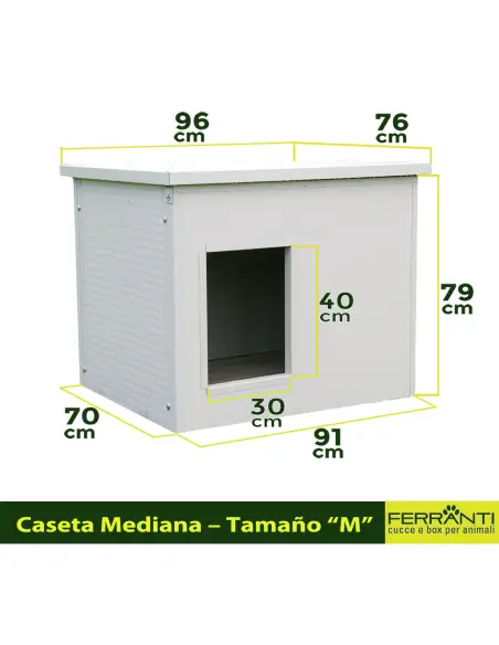 Caseta Perro Exterior Aislada para perros medianos | Ferranti
