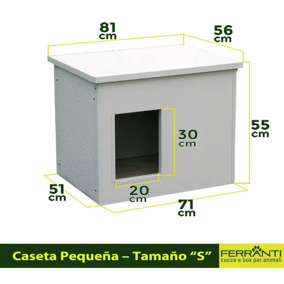 Caseta Perro Exterior Aislada para Perros Pequeños