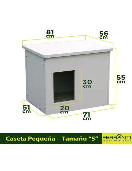 Caseta Perro Exterior Aislada para Perros Pequeños