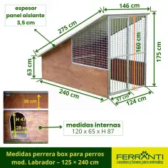 Perrera box para perros modelo Labrador para medianos y grandes 2