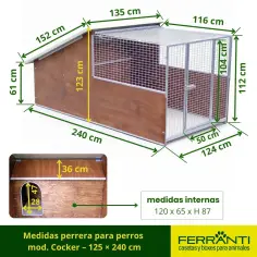 Perrera box para perros modelo Cocker para medianos y grandes 2