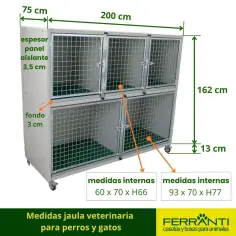 Jaula veterinaria para perros y gatos 2