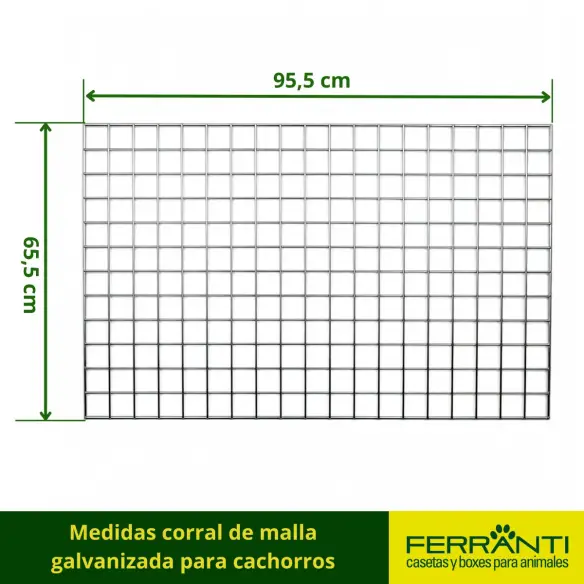 Corral para Cachorros de Malla Galvanizada, Personalizable | Ferranti