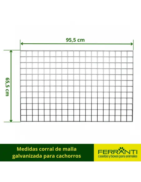 Corral para Cachorros de Malla Galvanizada, Personalizable | Ferranti