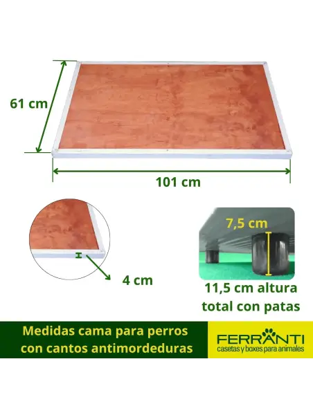 Cama Aislada para Perros con Cantos Anti Mordidas | Ferranti
